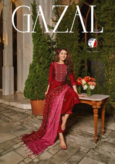 Gazal Vol 2 By Anju Fabric Designer Ready To Wear Salwar Kameez Collection